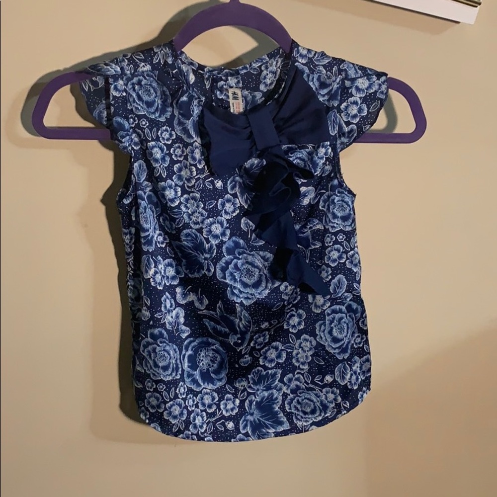 H&M12 blue decorative blouse